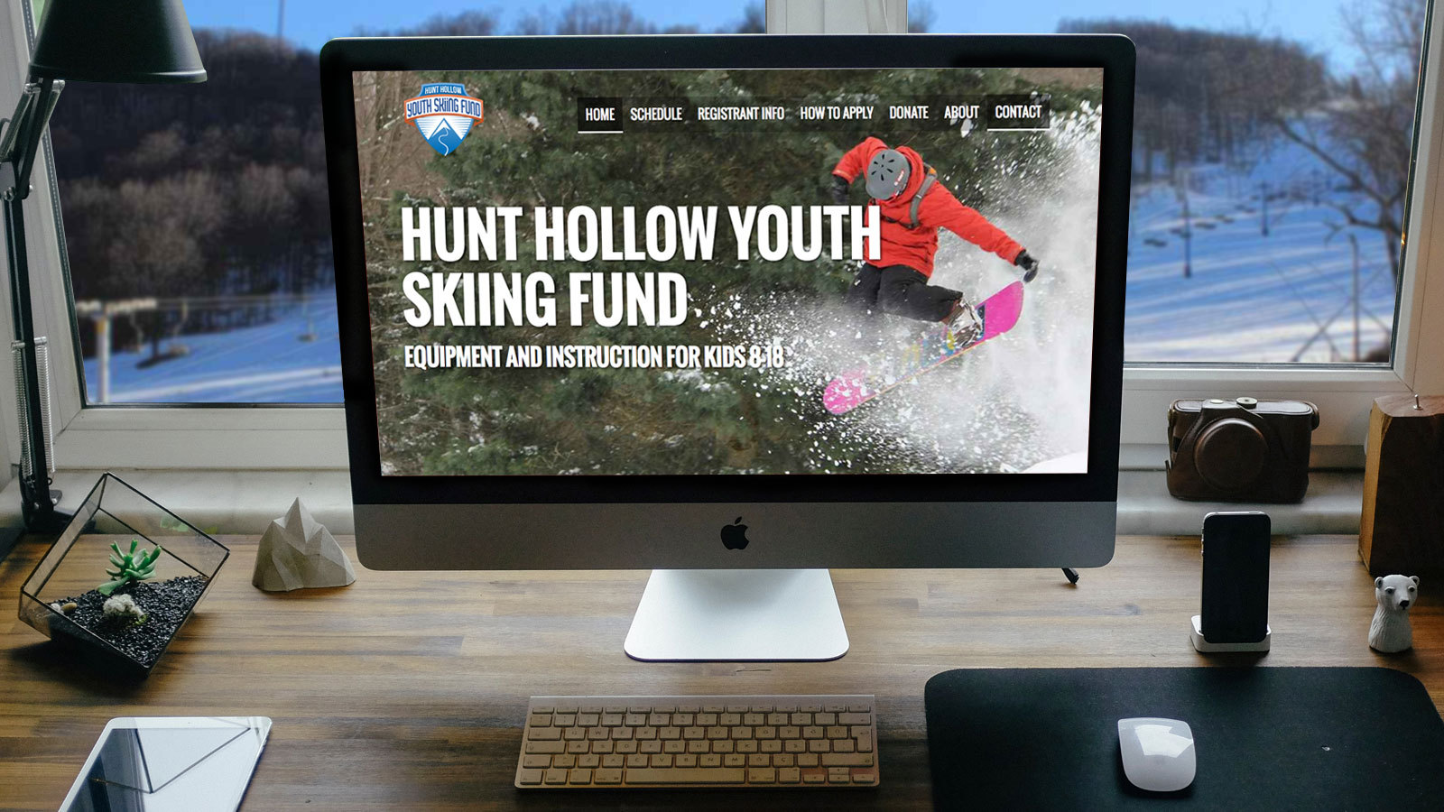Hunt Hollow Youth Skiing Fund Website Design Sample by Fazio Creative
