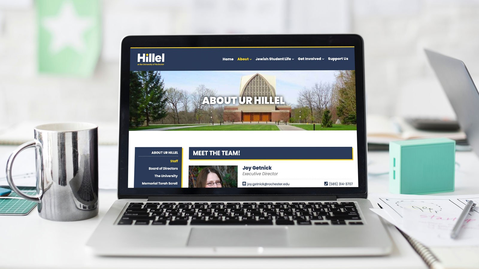 Hillel at the University of Rochester Website Design by Fazio Creative