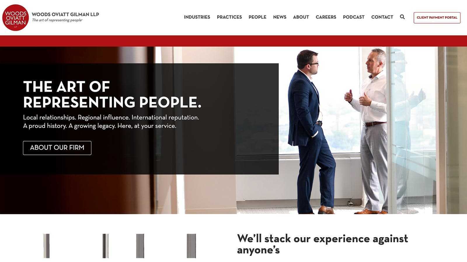 Woods Oviatt Gilman Website Design Work by Fazio Creative