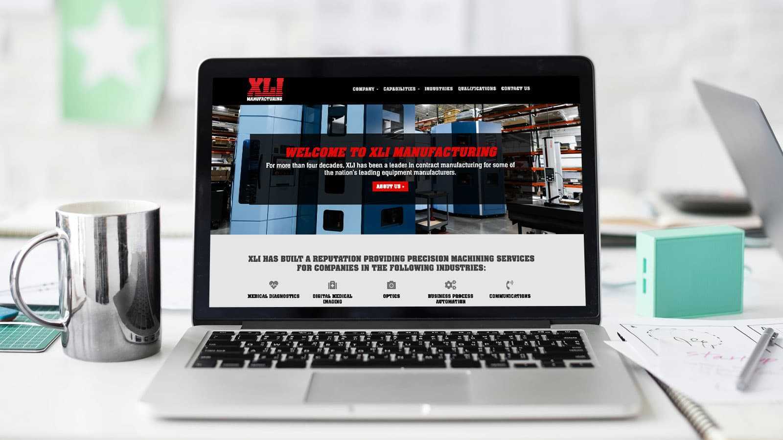 XLI Manufacturing Website Design Work by Fazio Creative